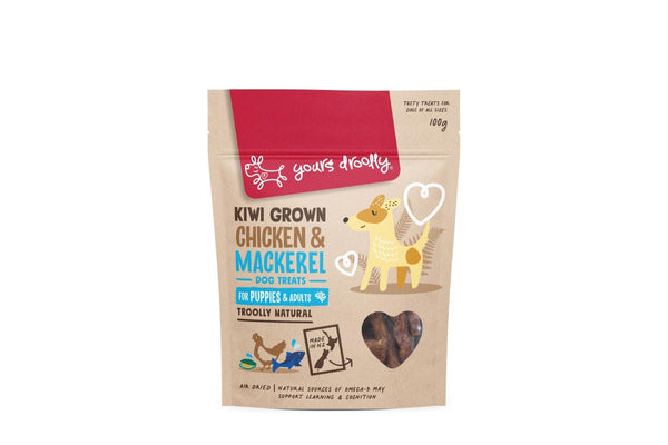 Yours Droolly: Kiwi Grown Treats, Chicken With Mackeral - 100g