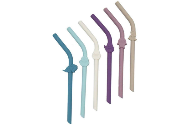 Melii: Silicone Luxe Animal Straws with Cleaning Brush