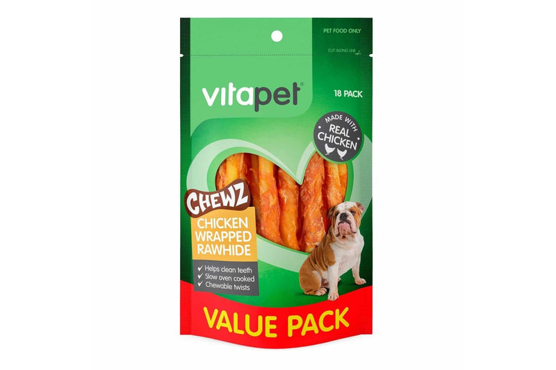 VitaPet: Chicken Wrapped Rawhide (18 Pack)