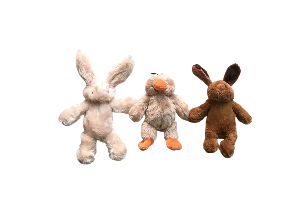 3 X Pet Puppy Dog Toy Play Animal Plush Soft Squeaky 25 Cm - One Size