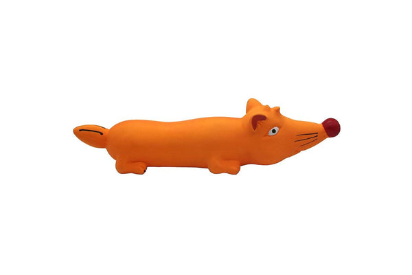 Paw Play Durable Latex Fox Funny Squeaking Interactive Dog Puppy Play Toy 25cm