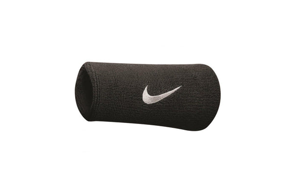 Nike Jumbo Swoosh Wristband (Pack of 2) (Black/White) (One Size)