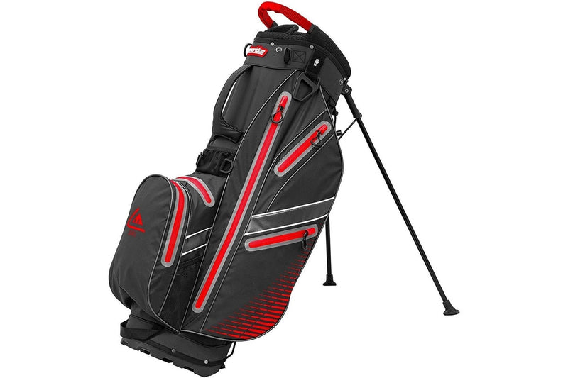 Longridge Waterproof Golf Club Stand Bag (Black/Red) (One Size)