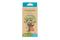 Earth Rated, Compostable Dog Bags, Unscented, 60 Bags, 4 Refill Rolls