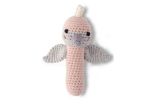 Weegoamigo Crochet Rattle - Gaby Galah