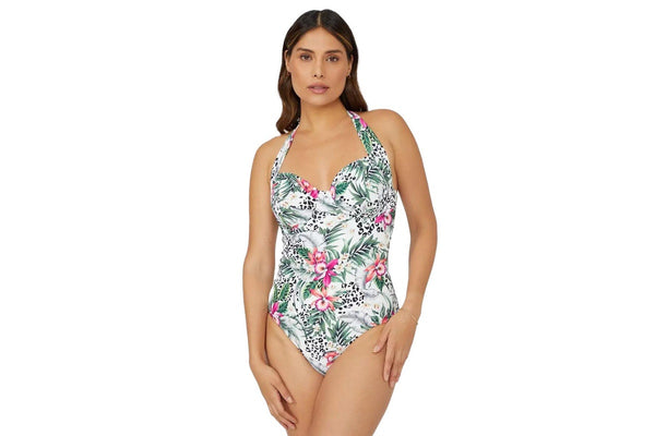 Gorgeous Womens/Ladies Jungle Underwired One Piece Swimsuit (Multicoloured) (32E)