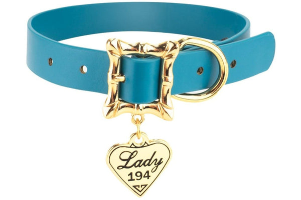 Disney: Lady & the Tramp Heart Charm Vegan Leather Dog Collar - X-Large (2.9cm Wide)
