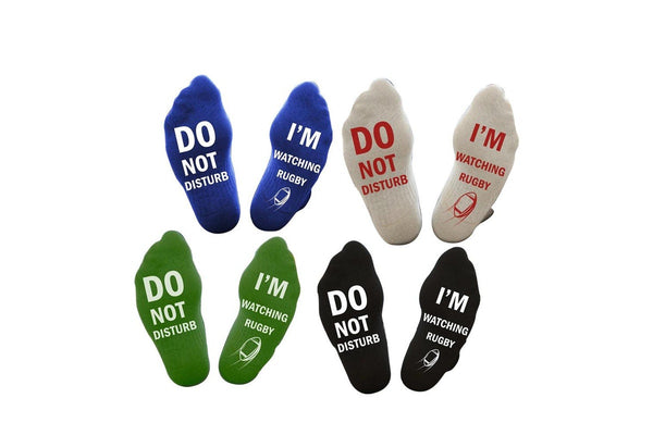 4 Pairs of I'M WATCHING Unisex RUGBY Rugby Socks for Football Lover