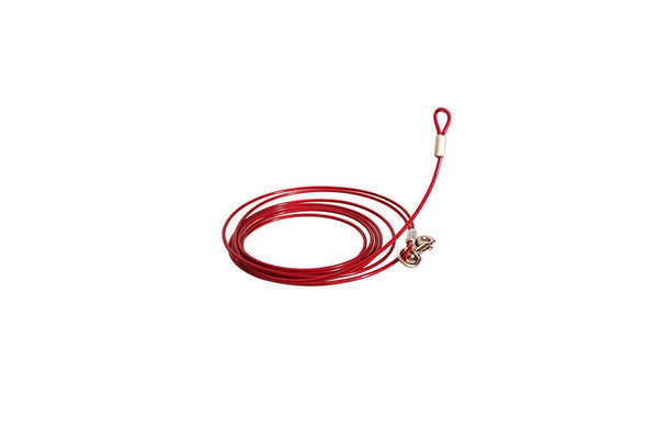 Ondoing 3M Dog Tie Out Cable Leash Lead Tangle Free Outdoor Yard Walking Runing-Red