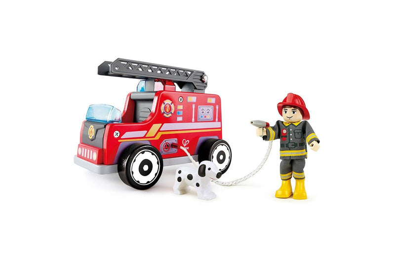 Hape Fire Truck Kids Toddler Activity Firefighter Playset Kids Toddler Toy 3+