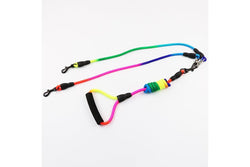 Rainbow Design 3 In 1 Nylon Leash With Durable Black Hook