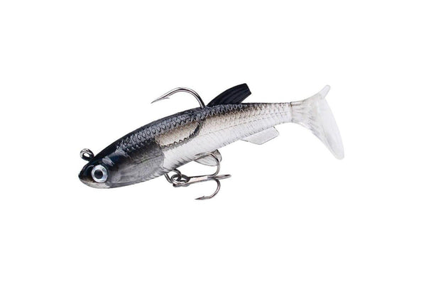 Realistic 7.5cm/13.5g t Tail Soft Lure For Sea Bass Fishing