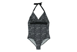 Regatta Womens/Ladies Flavia II Polka Dot One Piece Swimsuit (Black/White) (10 UK)