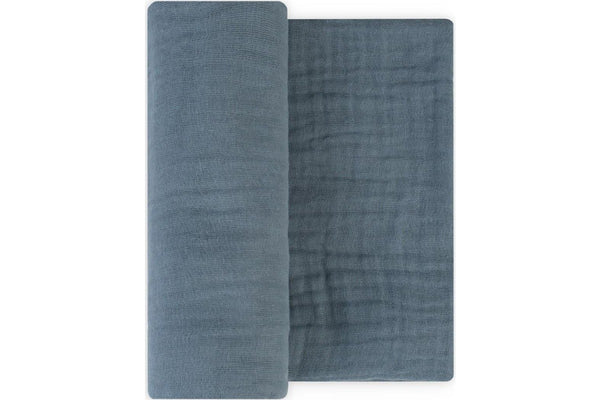 Little Linen: Muslin Wrap - Dusty Blue