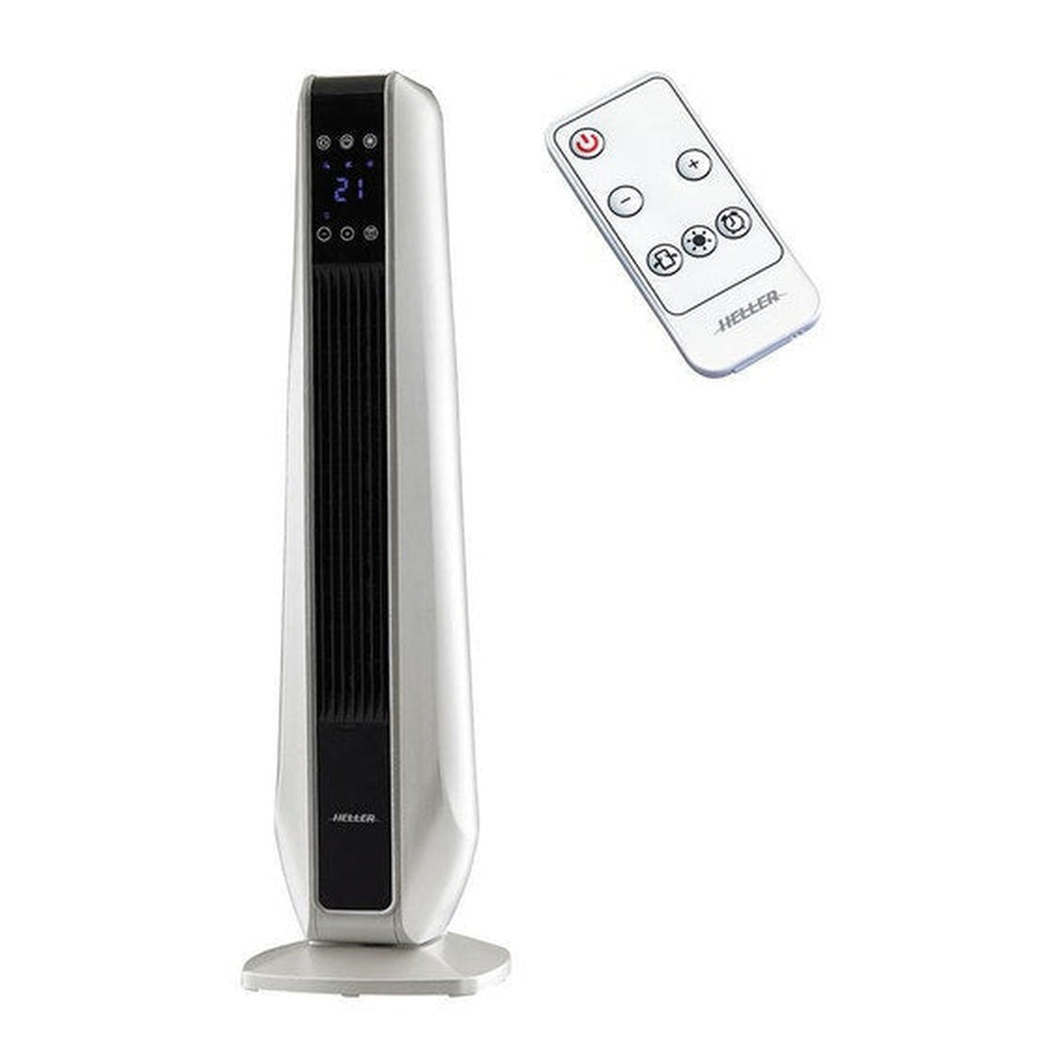 Heller 2400W Ceramic Tower Heater w/ Remote/Touch Screen/Thermostat/LED Display