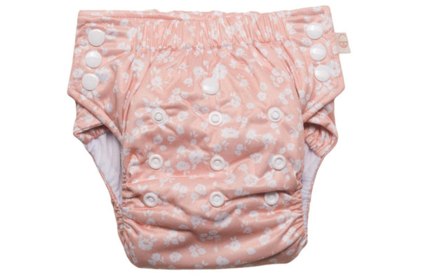 Nestling: Sassy Straight Up Nappy - Dusty Pink Floral (1-3 years)