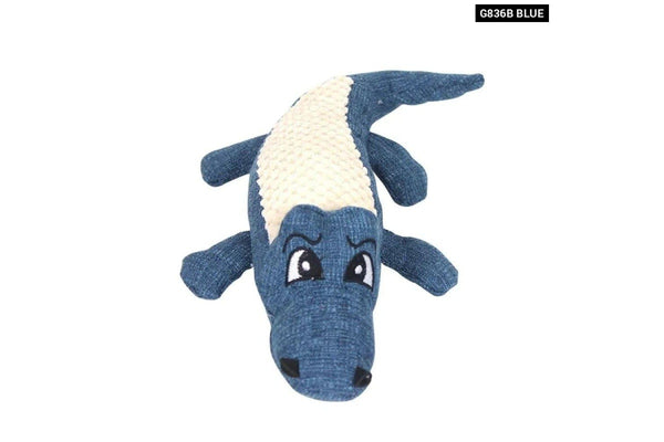 Plush Alligator Shape Pet Chew Toys For Grinding Teeth Training