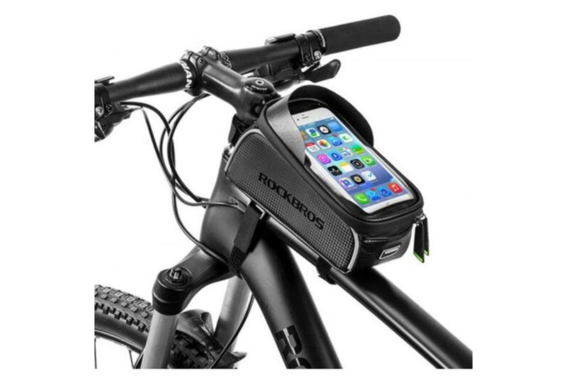 Bike Bag 017-1Bk Top Tube Portable Waterproof Bicycle Frame Touch Screen Cell Phone Holder Black - Standard - Set Of 1