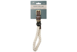 Field + Wander: Large Rope Collar - 43-53cm (Cream)