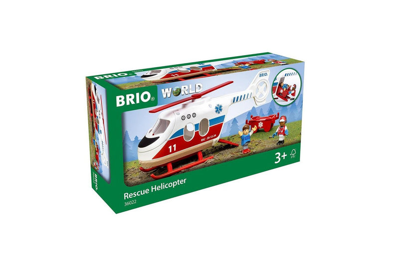 4pc Brio Rescue Helicopter Kids Childrens Pretend Play Interactive Toy 3y+