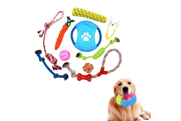 10Pcs Set Dog Chew Bite Toy Pet Braided Rope Toys Teeth Cleaning Toys Style 2