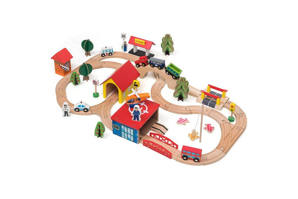 Large Kids Railway Wooden Play Set