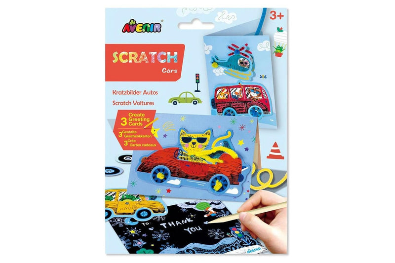 Avenir: Scratch Greeting Card Set - Cars