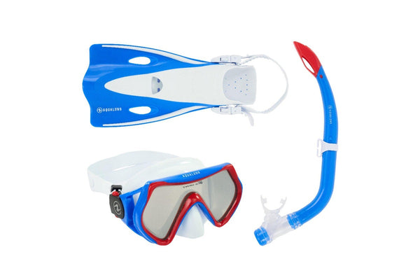 Aquasphere Childrens/Kids 2024 Hero Snorkel Set (Blue) (S-M)