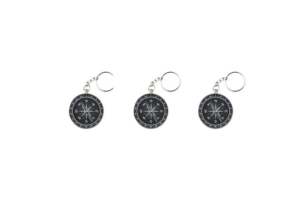 3x Legami Compass Keyring Outdoor Travel Navigation Direction Hiking Camping