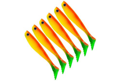 Pack Of 6 Hengjia t Tail Soft Bait For Freshwater Fishing 10cm 5.3g