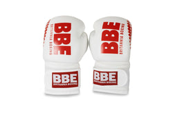 BBE Unisex Adult PVC Sparring Gloves (White/Red) (8oz)