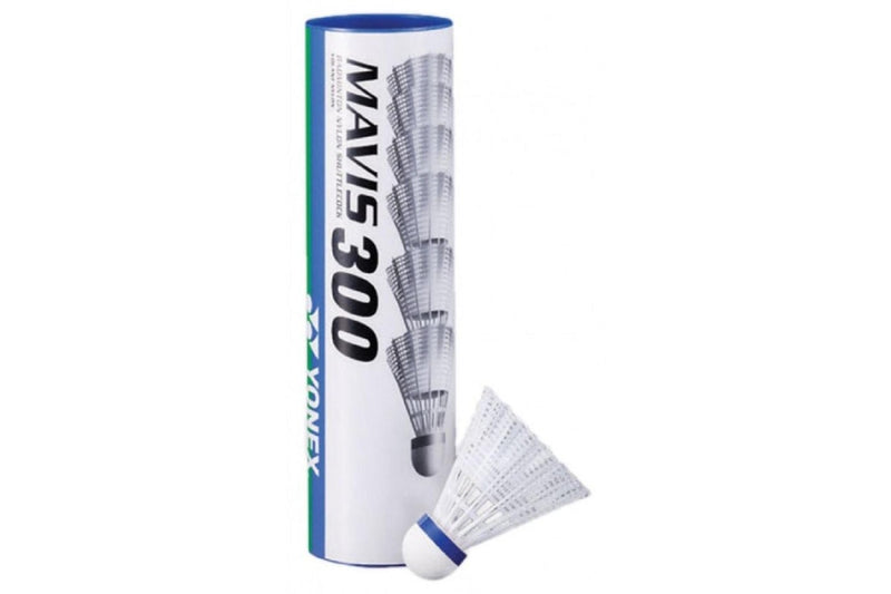 Yonex Mavis 300 Nylon Shuttlecock (Pack Of 12) (White/Blue) (One Size)