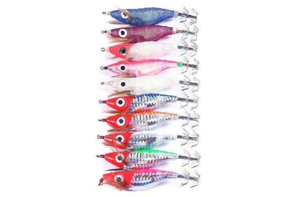 Realistic Shrimp Squid Fishing Bait 10 Colours