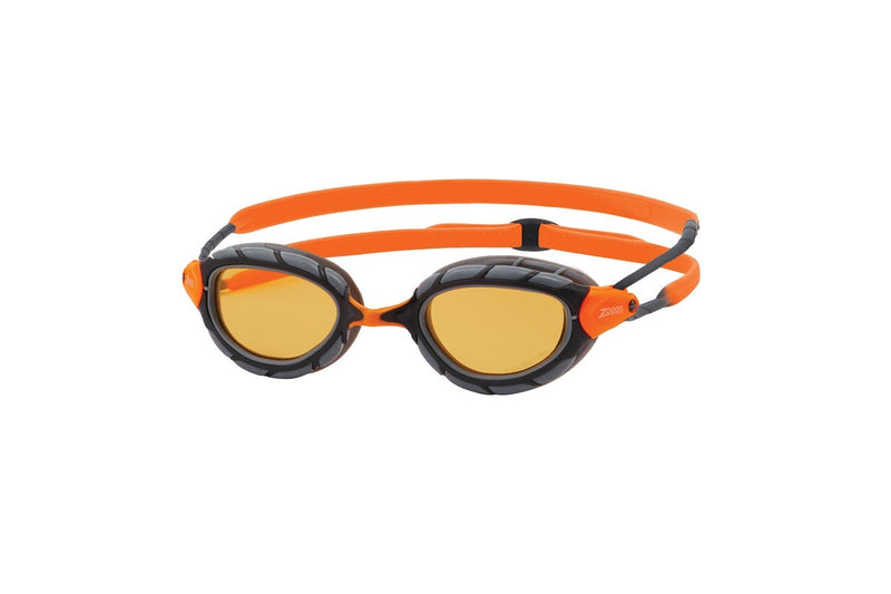 Zoggs Unisex Adult Predator 2024 Swimming Goggles (Polar Grey/Orange) (One Size)