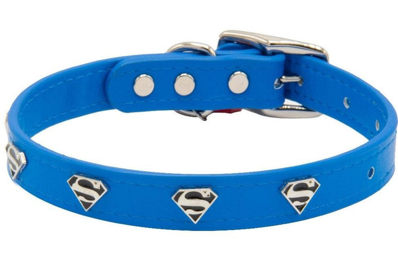 DC Comics: Superman Vegan Leather Dog Collar - X-Large (2.9cm Wide)