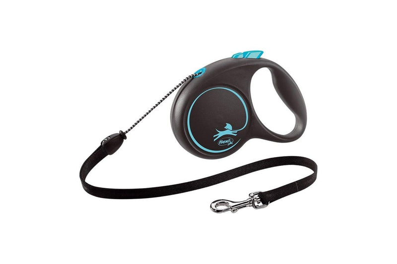 Dog Lead Flexi Black Design 5 m Blue Size m