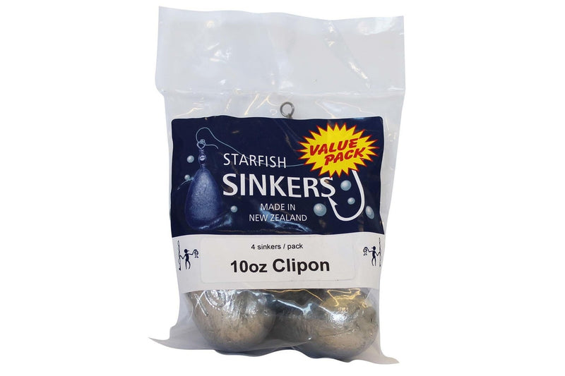 Starfish Clip-On Sinker Value Pack 10oz x 4