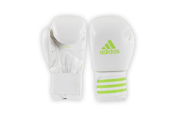 Adidas - 8oz White/Green Fpower200 Boxing Gloves