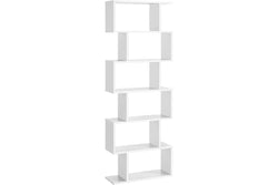 Vasagle Freestanding Decorative Wooden Bookcase - White