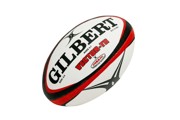 Gilbert Vector-TR Black & Red Trainer Rugby Ball - Size 2.5