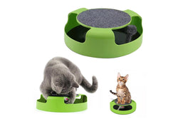 Pet Cat Catch Mouse Interactive Toy Scratch Board With Felt Scratching Claw Mat - 1Pc