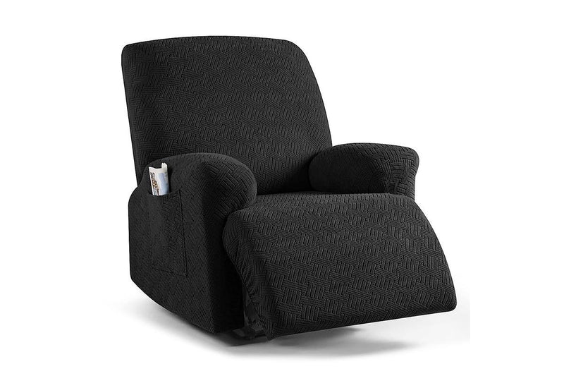 COMFEYA 1 Seater Recliner Cover for Lounge Chair - Black