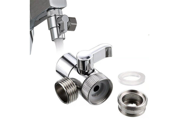 Switch Faucet Adapter 2-Way Tee Connector Water Tap Connector Diverter Valve Shower Arm Diverter