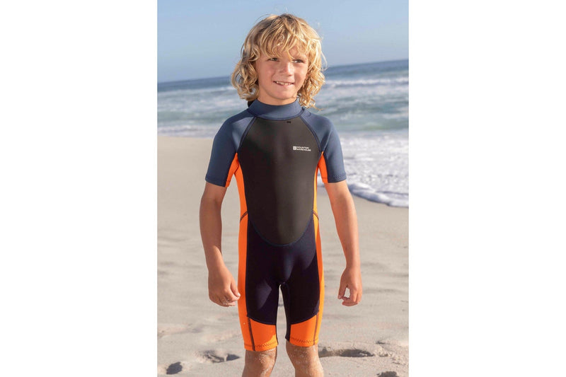 Mountain Warehouse Childrens/Kids Contrast Panel Wetsuit (Bright Orange) (11-12 Years)