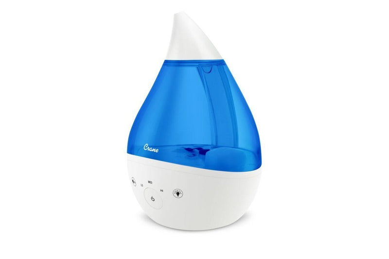 Crane: 4 in 1 Top Fill Drop Humidifier with Sound Machine - Blue/White