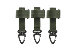 3Pcs Outdoor Keychain Tactical Gear Clip Keeper Pouch Belt Webbing Gloves Rope Holder - Army Green - Standard