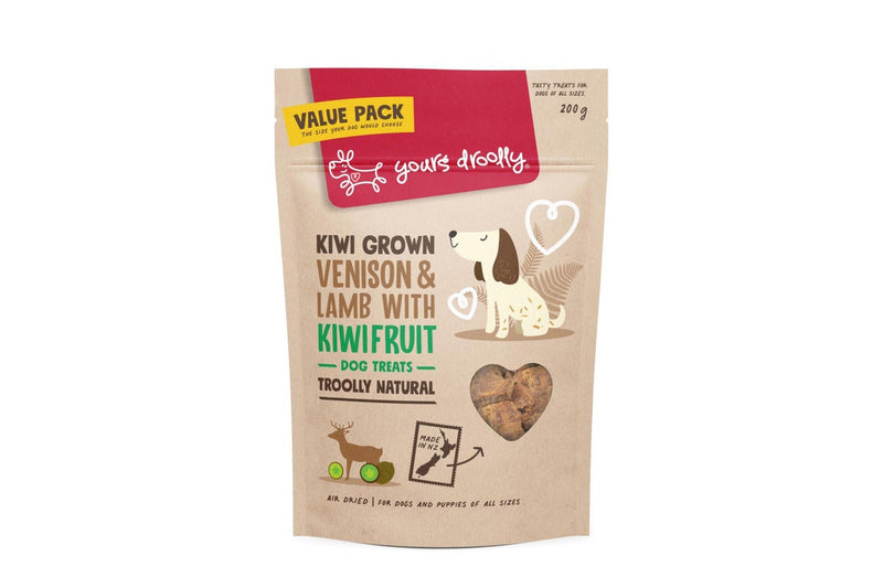 Yours Droolly: Kiwi Grown Treats, Venison, Lamb & Kiwifruit - 200g