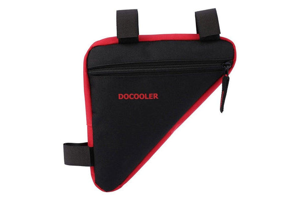 Triangle Cycling Bike Bicycle Front Saddle Tube Frame Pouch Bag Holder Outdoor Red - Standard