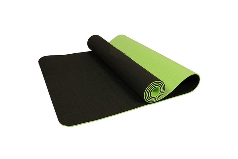 TPE 6mm Dual Green Yoga Mat Extra Thick Gym Mat Fitness Excise Rubber Mat