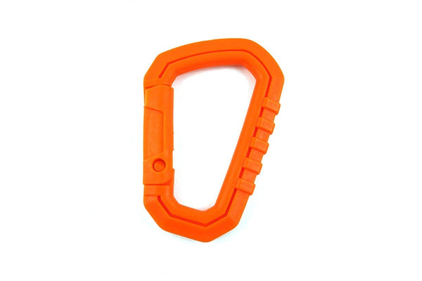 10Pcs D-Ring Backpack Hanging Buckle Keychain Hook Outdoor Carabiner - Orange - Standard